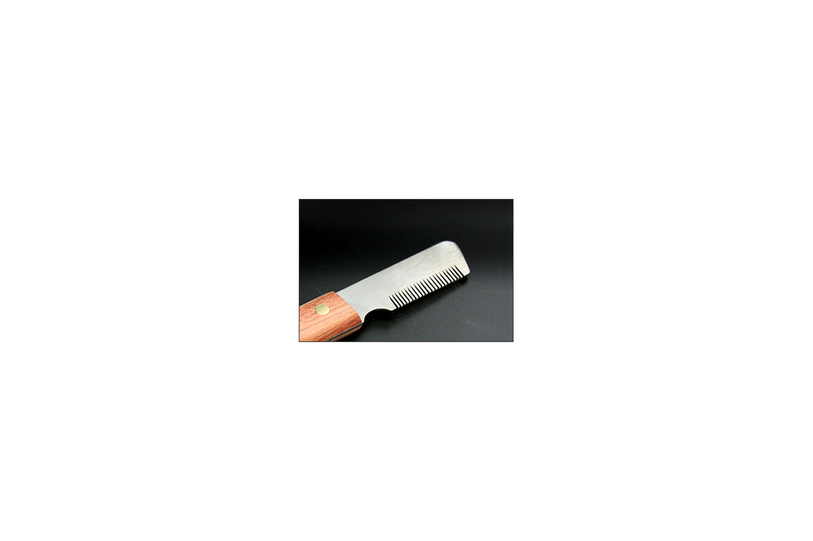 EHASO Mikki-Trimmmesser Mit Feiner Zahnung - Für Hunde Mit Drahtigem Fell, Ca. 15 Cm